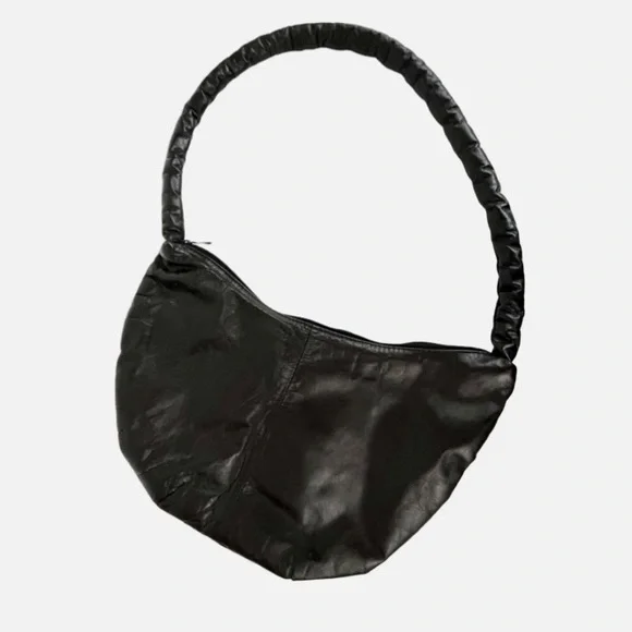 Vintage Black Hobo Bag with Floral Embroidery - Picture 3 of 16